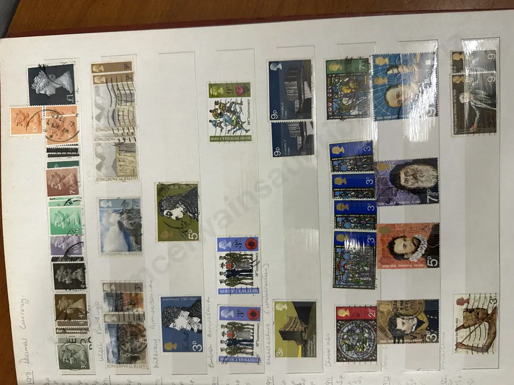 Great Britain Stamps 1841 - 1977 In Album Image 1++