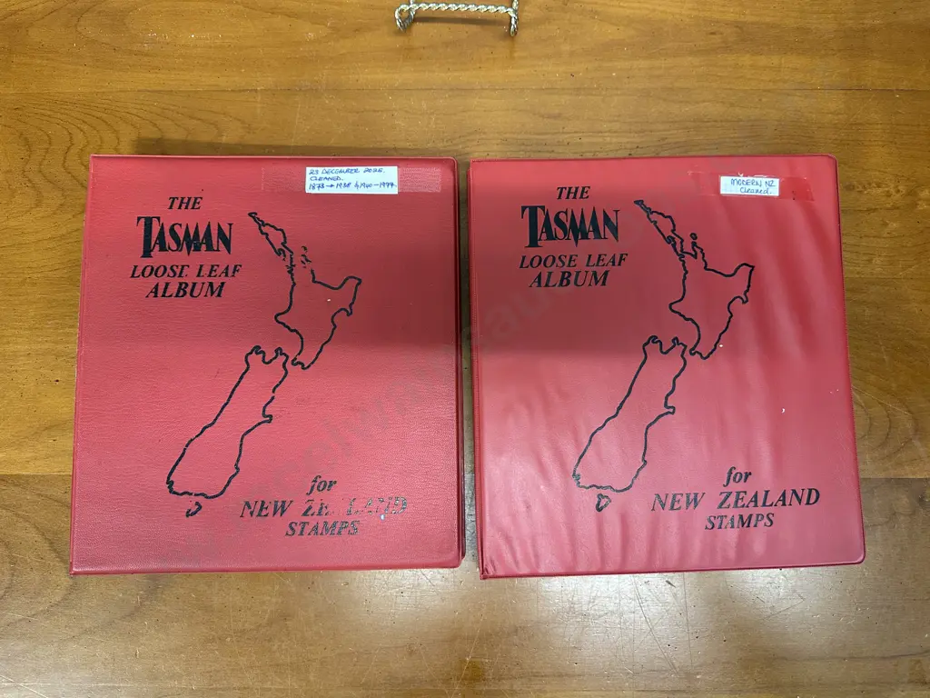 Pair of Tasman Album For New Zealand Stamps - 1873-1938 & 1940-1977. 1882-1969 (Incomplete) Image 1++