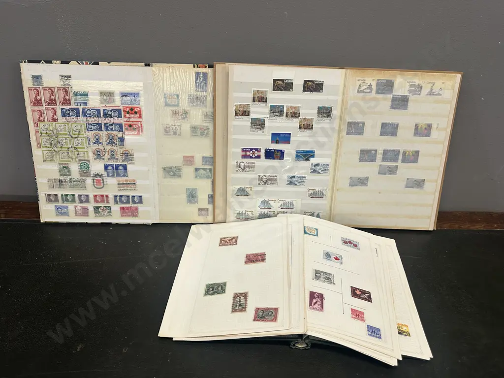 Canadian Stamps In 3 Albums Image 1++