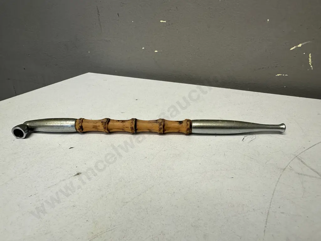 Vintage Japanese Bamboo Detail Kiseru Smoking Pipe Image 1++