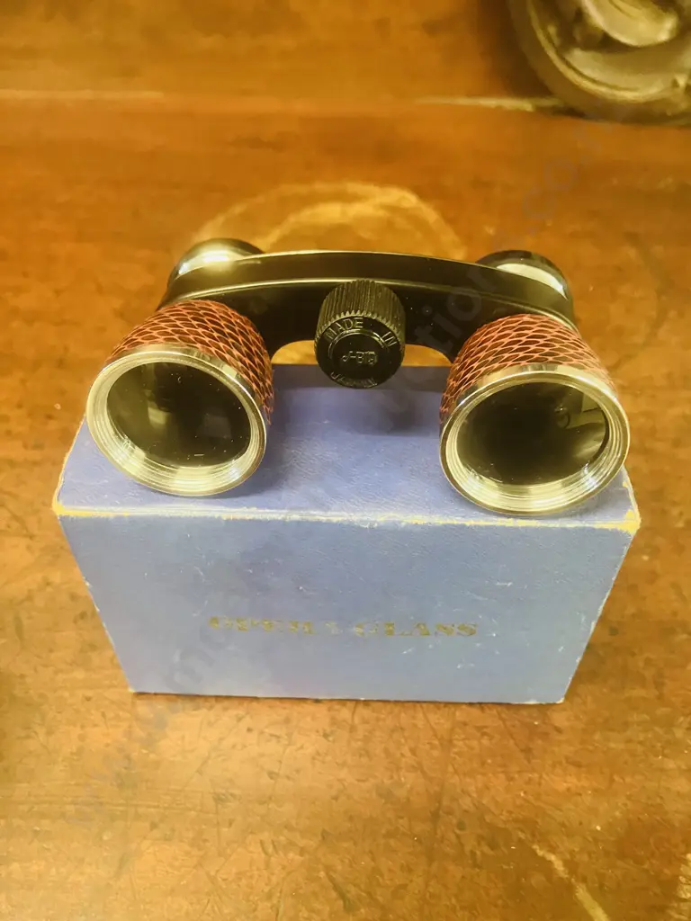 Mid-20th Century Mignon 3 X Opera Glasses With Case & Original Box, Imitation Snakeskin J-B19 - Japan Image 1++