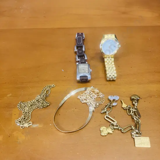 New York Charm Bracelet, Gold Colour Jewellery, Citizen GN-4-S Ladies Watch, Fossil F2 Ladies Watch