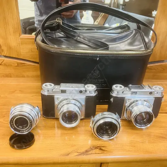 Voigtlander Prominent Cameras With 4 Lenses -  Nokton 1:1.5/50, Ultron 1:2/50, Dynaron 1:4.5/100 & Skoparon 1:3.5/35