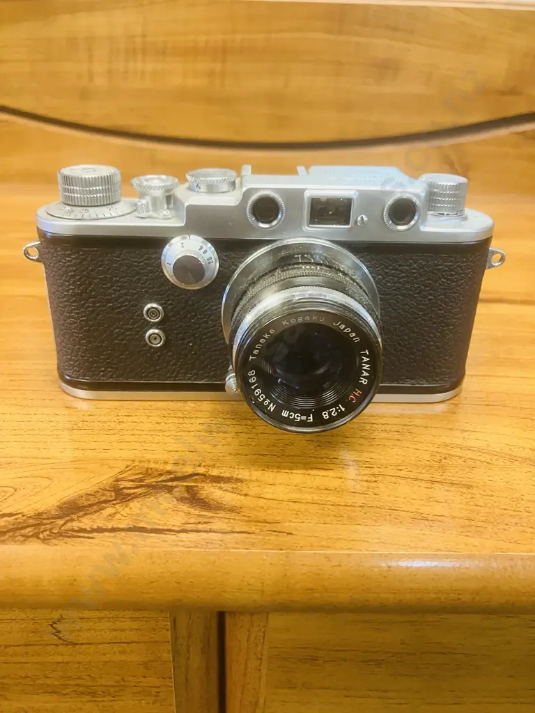 Rare Tanaka Tanack IV-S (Japanese Leica Copy) 35mm Japan 1952 #76340 Tanaka Kogaku TANAR H.C. 1:2.8 f/5cm Lens #59168 Image 1++