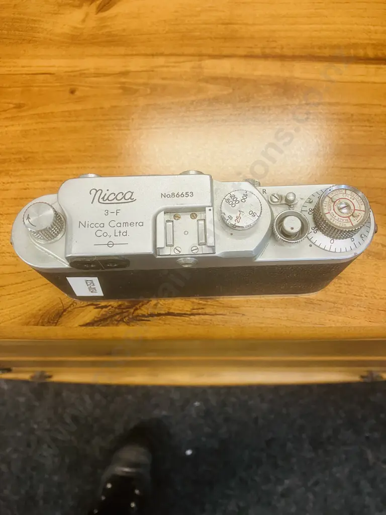 Nicca 3-F Rangefinder 35mm Film Camera Body (Japanese Leica lll Copy) #86653,1956 - Knob Winding Variant Image 1++