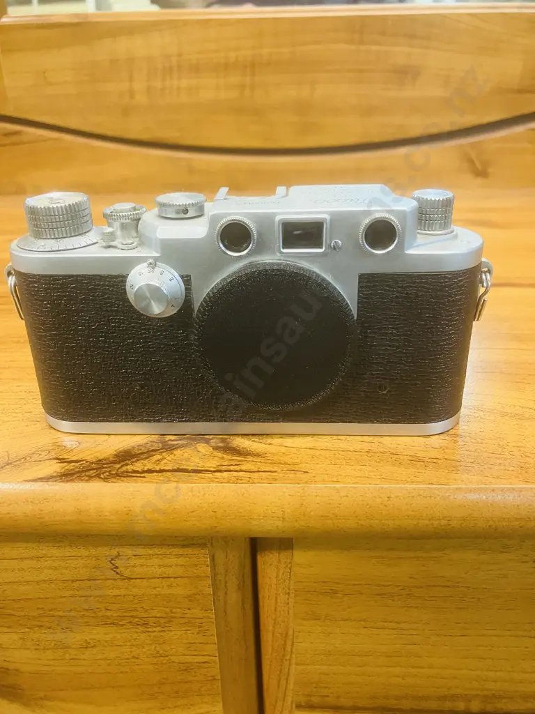 Nicca 3-F Rangefinder 35mm Film Camera Body (Japanese Leica lll Copy) #89847,1956 - Knob Winding Variant Image 1++