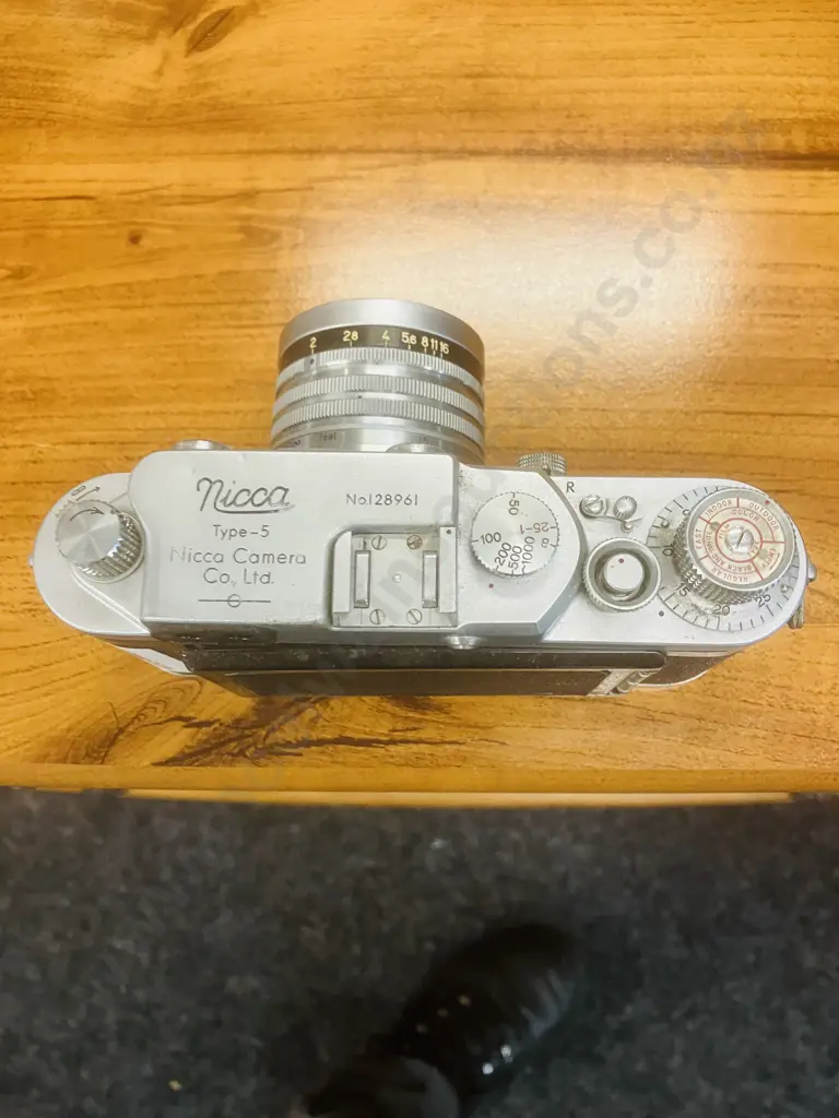 Nicca Type-5 (Japanese 35mm Leica-Style Camera) 1955 #128961 With Nippon Kogaku NIKKOR-H 1:2 f/5cm LTM Lens #750948 Image 1++