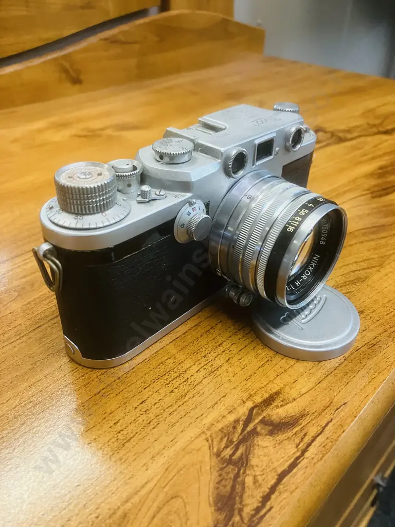 Nicca Type-5 (Japanese 35mm Leica-Style Camera) 1955 #128961 With Nippon Kogaku NIKKOR-H 1:2 f/5cm LTM Lens #750948 Image 1++