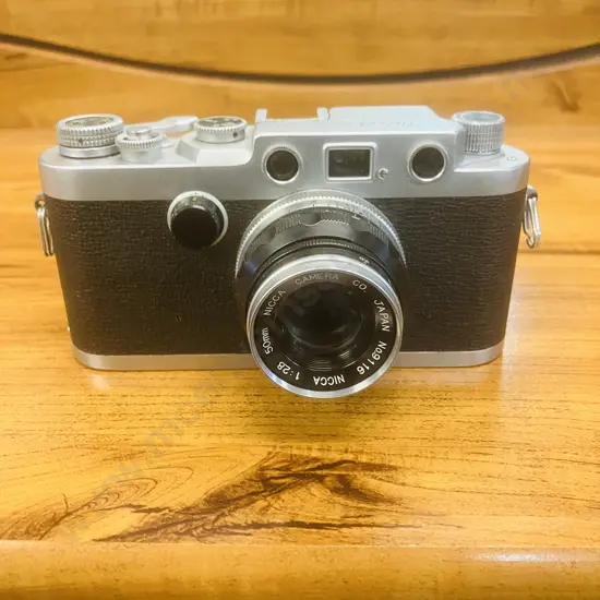 Nicca Type-33 (Japanese Leica Copy) 1958 Japan #159613 With Nicca 1:2.8 50mm Leica Screw Mount Lens #9116