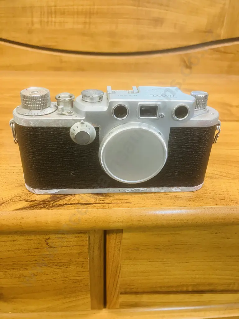 Nicca 3-F Rangefinder 35mm Film Camera Body (Japanese Leica lll Copy) #95860,1956 - Knob Winding Variant Image 1++