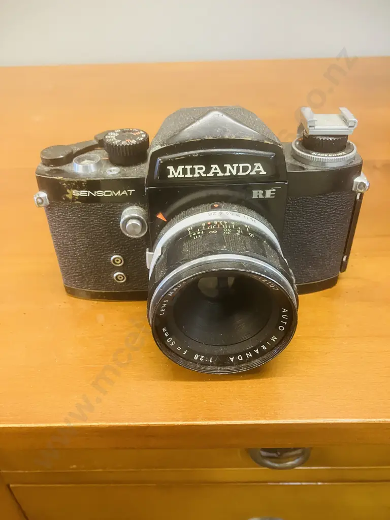Miranda Sensomat RE 35mm Film Camera With Auto Miranda 1:2.8 f/50mm Lens #512107 - 1971 - 75 Japan Image 1++