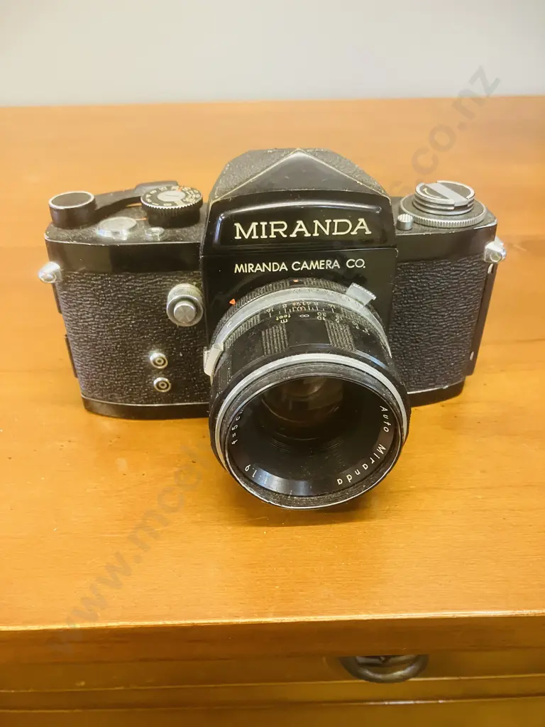Miranda F 35mm Film Camera #711872 With Auto Miranda 1:1.9 f/5cm Lens #4541142 - 1963 Japan Image 1++