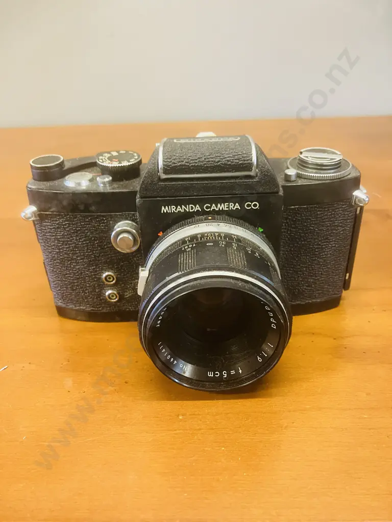 Miranda DR 35mm SLR Film Camera #705157 With Soligor Miranda 1:1.9 f/5cm Lens #4601411 - 1962 Japan Image 1++