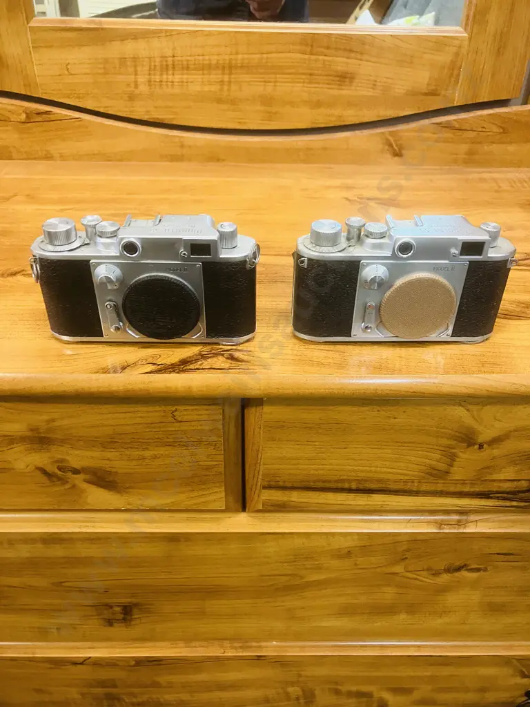 Pair of Minolta-35 (Model-II) Rangefinder Camera Bodies - Japan 1953 (#57377 & #48616) Image 1++