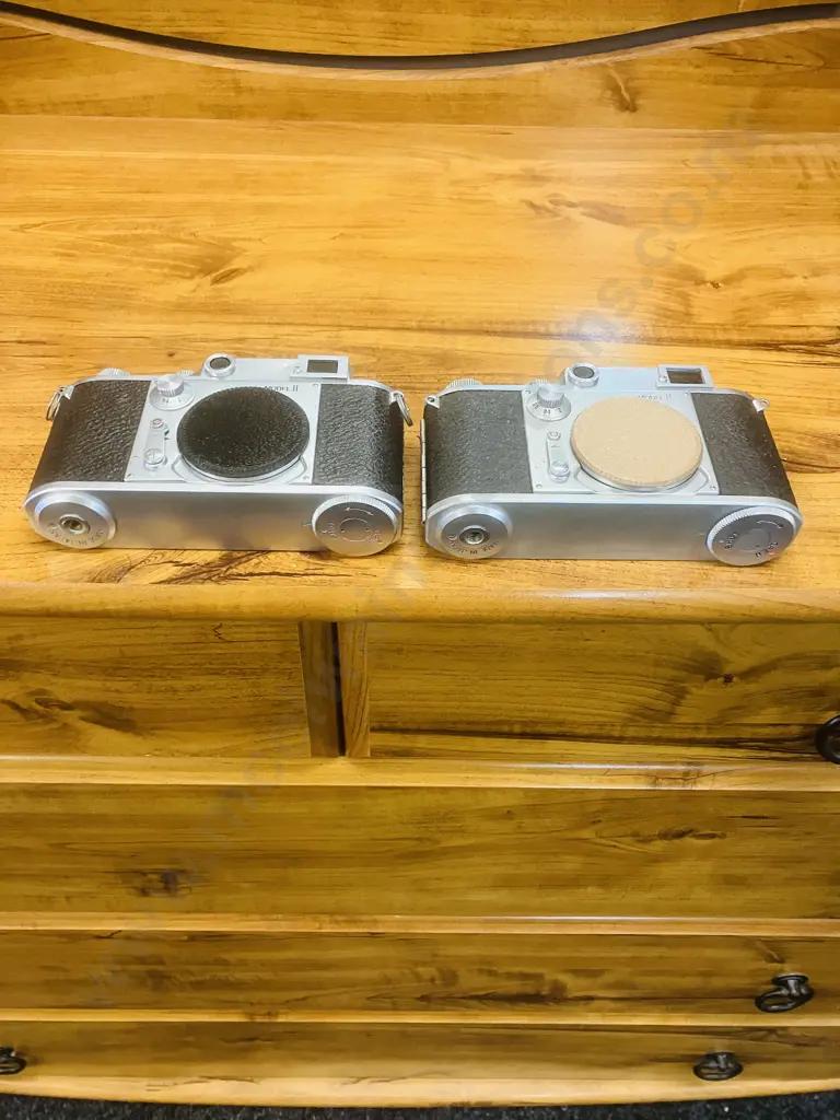 Pair of Minolta-35 (Model-II) Rangefinder Camera Bodies - Japan 1953 (#57377 & #48616) Image 1++