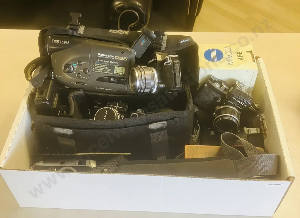 Three Miranda 35mm Film Cameras With Lenses, Canon Bodies, Panasonic R55 Etc (All As Found Condition) Image 1++