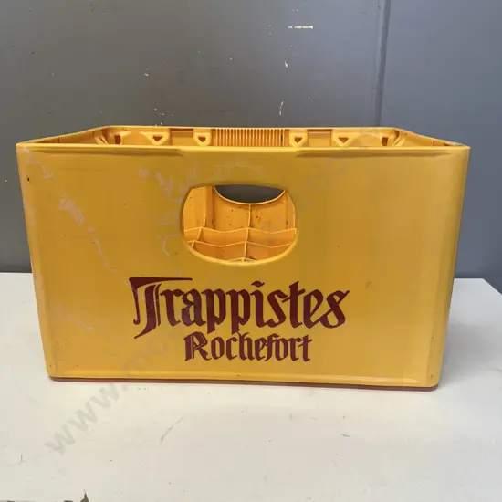 Vintage Mancave Trappist Rochefort Belgium Plastic Empty Crate 