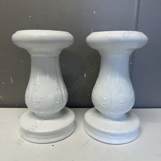 Pair Of 'Loucarte' Pedestal Planter Bases H28cm.