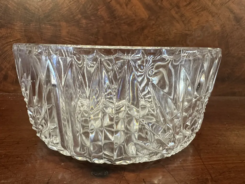 Vintage Crystal Bowl H10,Dia21cm Image 1++