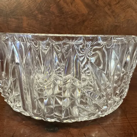 Vintage Crystal Bowl H10,Dia21cm