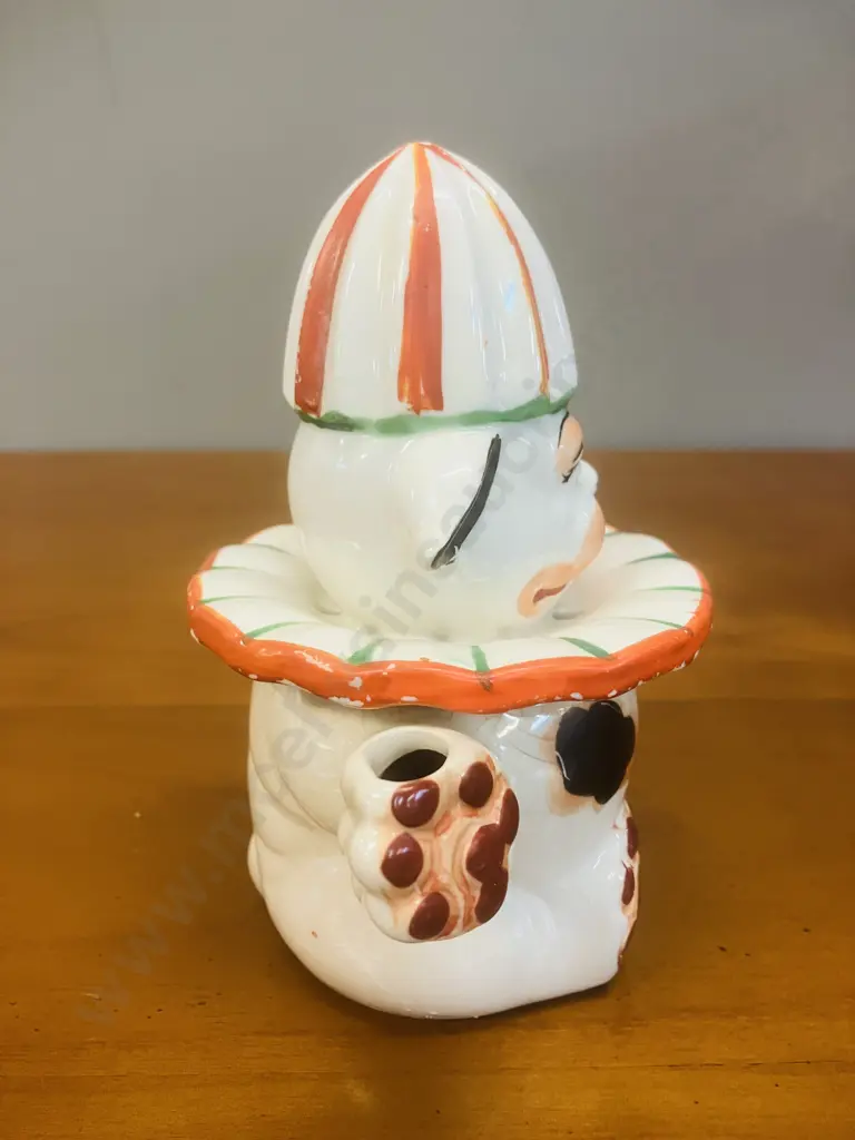 Antique Porcelain Bonzo Dog Juice Reamer c1920's - 1930's Japan. H14cm Image 1++