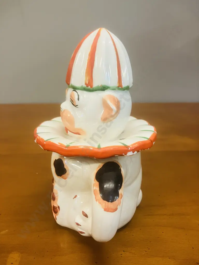 Antique Porcelain Bonzo Dog Juice Reamer c1920's - 1930's Japan. H14cm Image 1++