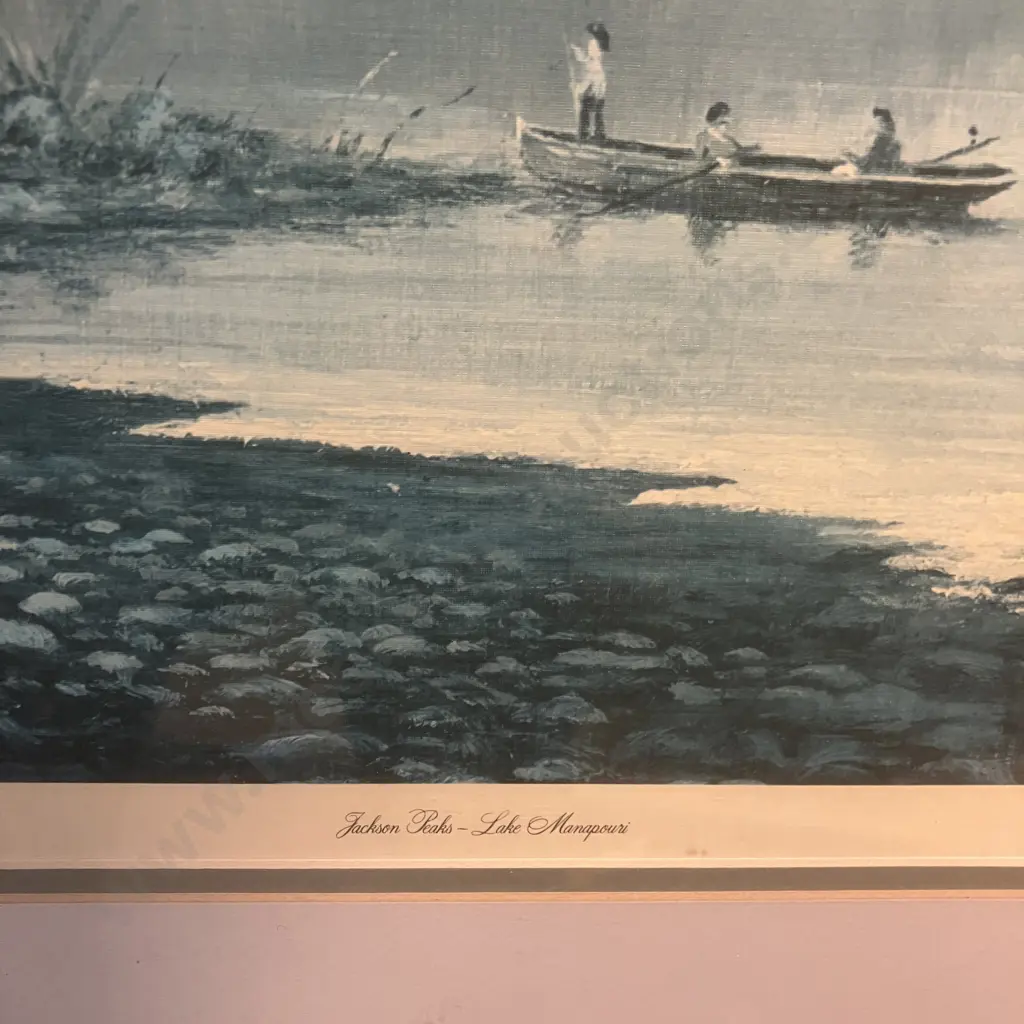 Charles Blomfield 'Jackson Peaks - Lake Manapouri' Print 408 of 500 With COA, Framed & Glazed 77 x 110cm Image 1++