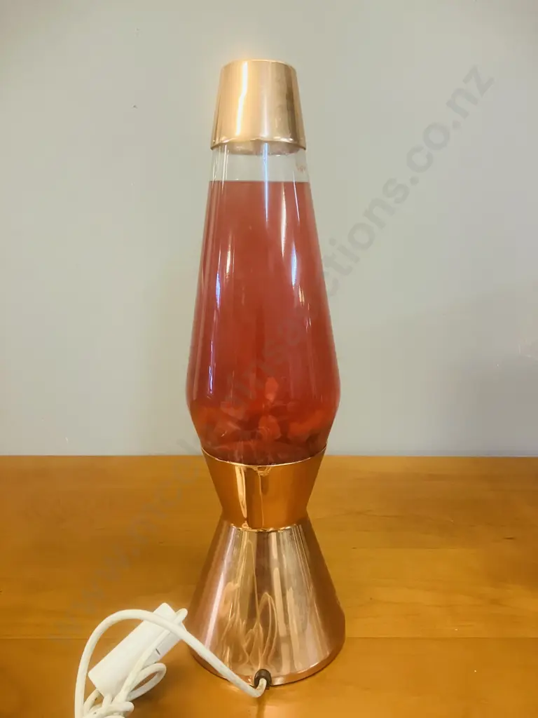 Vintage Crestworth Mathmos Astro Lava Lamp With Copper Base & Cap. H44cm Image 1++