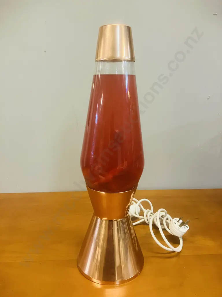 Vintage Crestworth Mathmos Astro Lava Lamp With Copper Base & Cap. H44cm Image 1++