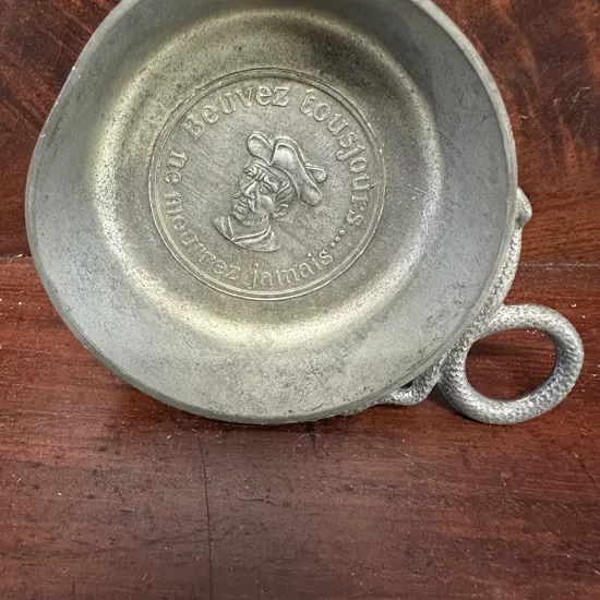 French Pewter Tastevin Wine Tasting Cup