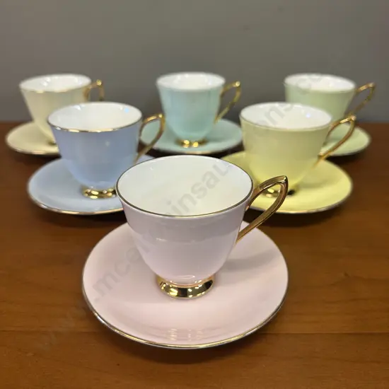 Vintage Royal Albert Set Of Six Tea Cups & Saucers