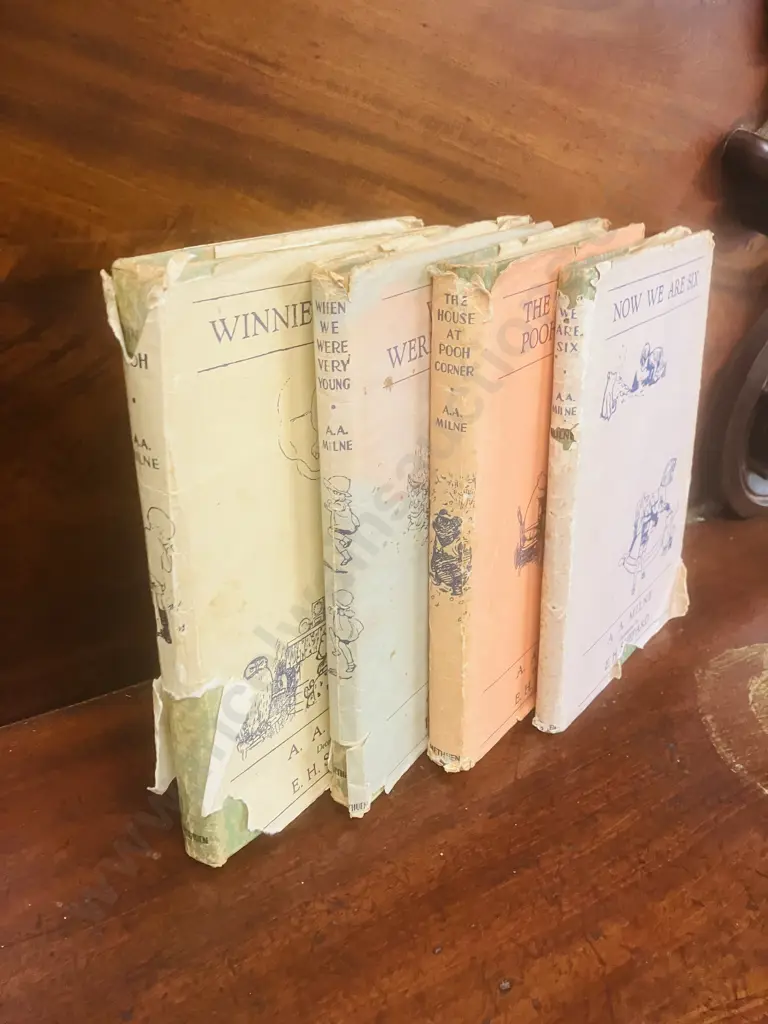 A.A. Milnes Winnie-The-Pooh, The House At Pooh Corner, Now We Are Six & When We Were Very Young, 1940's Hardcover Image 1++