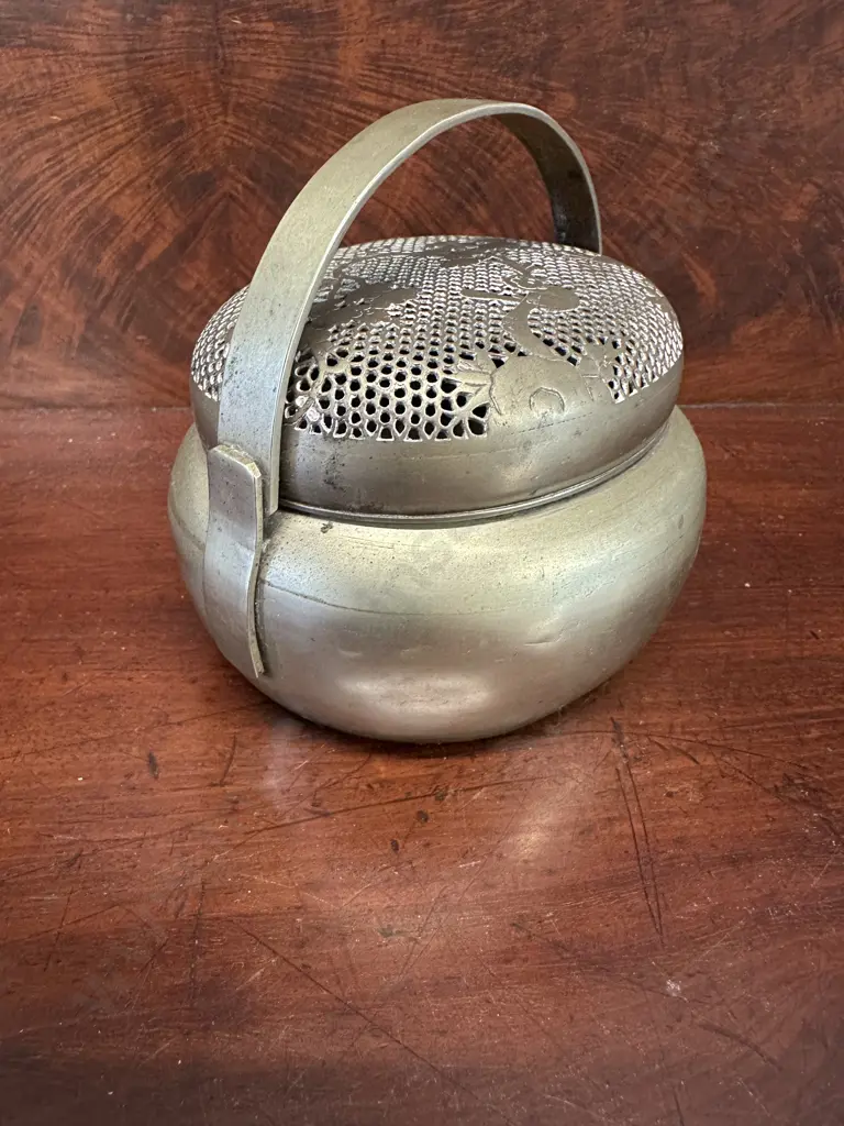 Antique Chinese Brass Hand Warmer/Incense Burner  Image 1++
