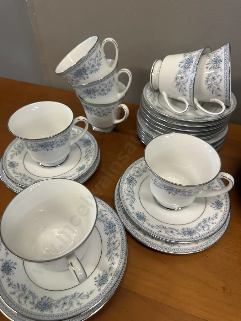R.C Noritake Dinnerware Items 18 Piece & Noritake Blue Hill Trios x8 Image 1++