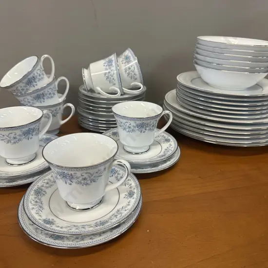 R.C Noritake Dinnerware Items 18 Piece & Noritake Blue Hill Trios x8