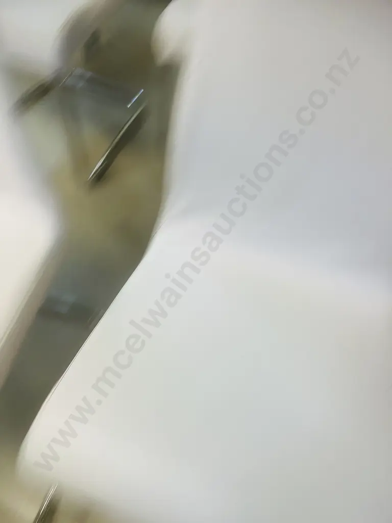 Set of Ten Italian Effezeta White Leather Effect Dining Chairs Image 1++