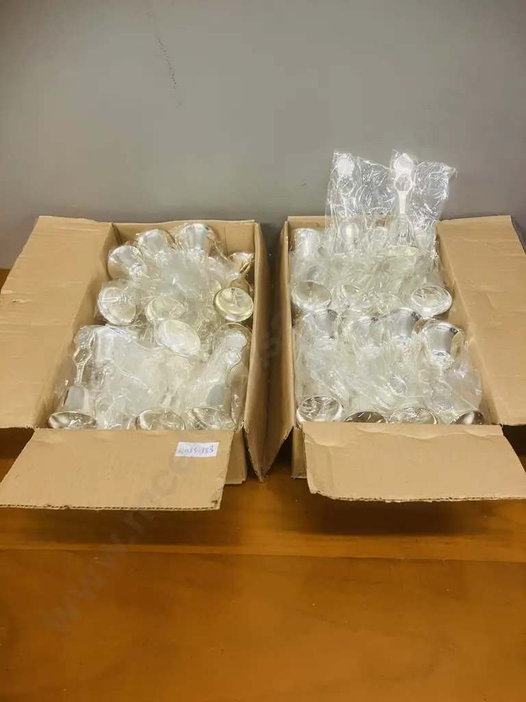 2 x Boxes of New Souvenir Blank Silver Colour Bells Image 1++