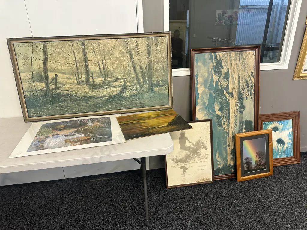 Harland Young "Country Road" Print & Assorted Vintage Art Image 1++