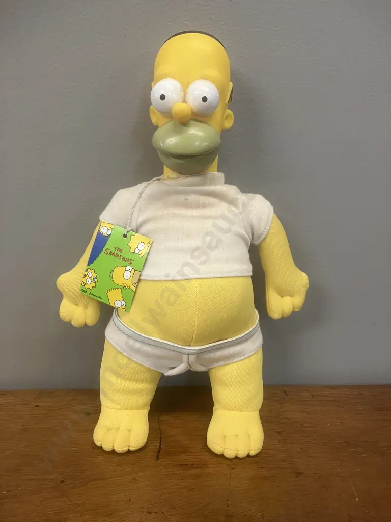 Vintage Simpsons Homer In Underwear With Tag - Rare Gift Rapt Figure 1996. H26cm Image 1++