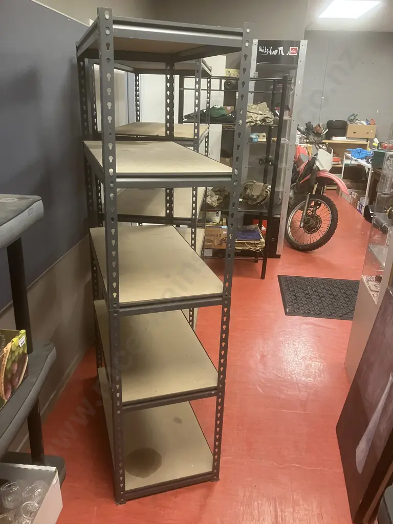 182 x 92 x 46cm Grey 5 Tier Shelving Unit Image 1++