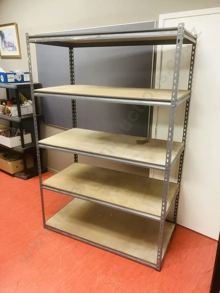183 x 122 x 61cm Grey 5 Tier Shelving Unit Image 1++