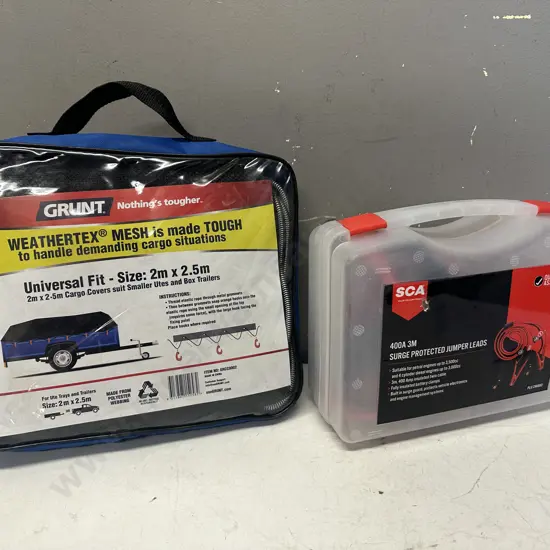 Surge Protected Jumper Leads & Grunt Weather Tex Mesh Cargo Cover