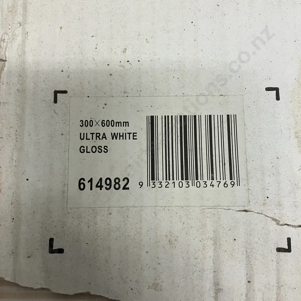 Johnson Glazed Ceramic Wall Tiles - Seven x 300 x 600mm Ultra White Gloss Image 1++