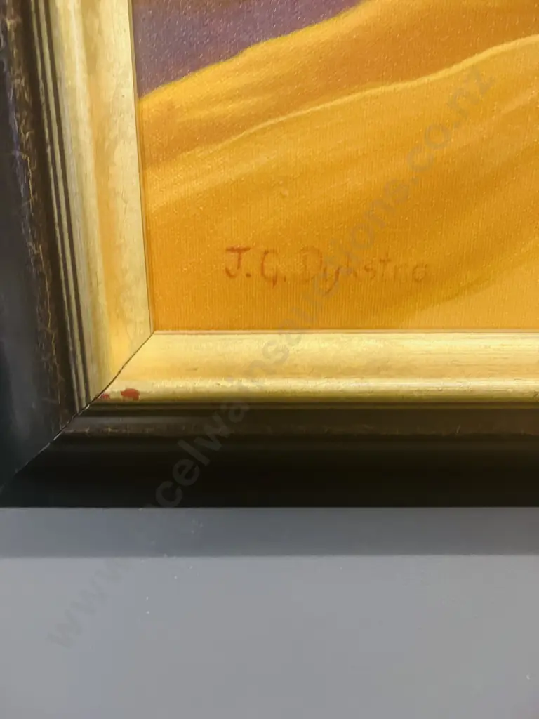 Sunlit Mountain Range Original Acrylic Painting By J.G Dykstra 90x164cm. Image 1++