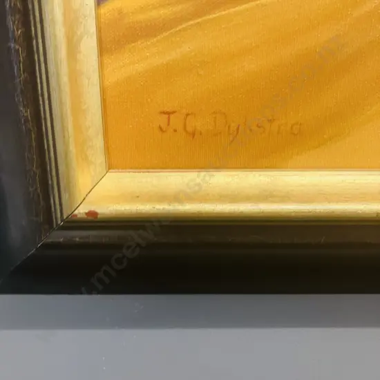 Sunlit Mountain Range Original Acrylic Painting By J.G Dykstra 90x164cm.