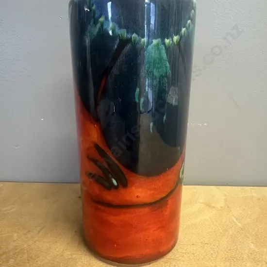 English Poole Vase Floral Detail H21cm.