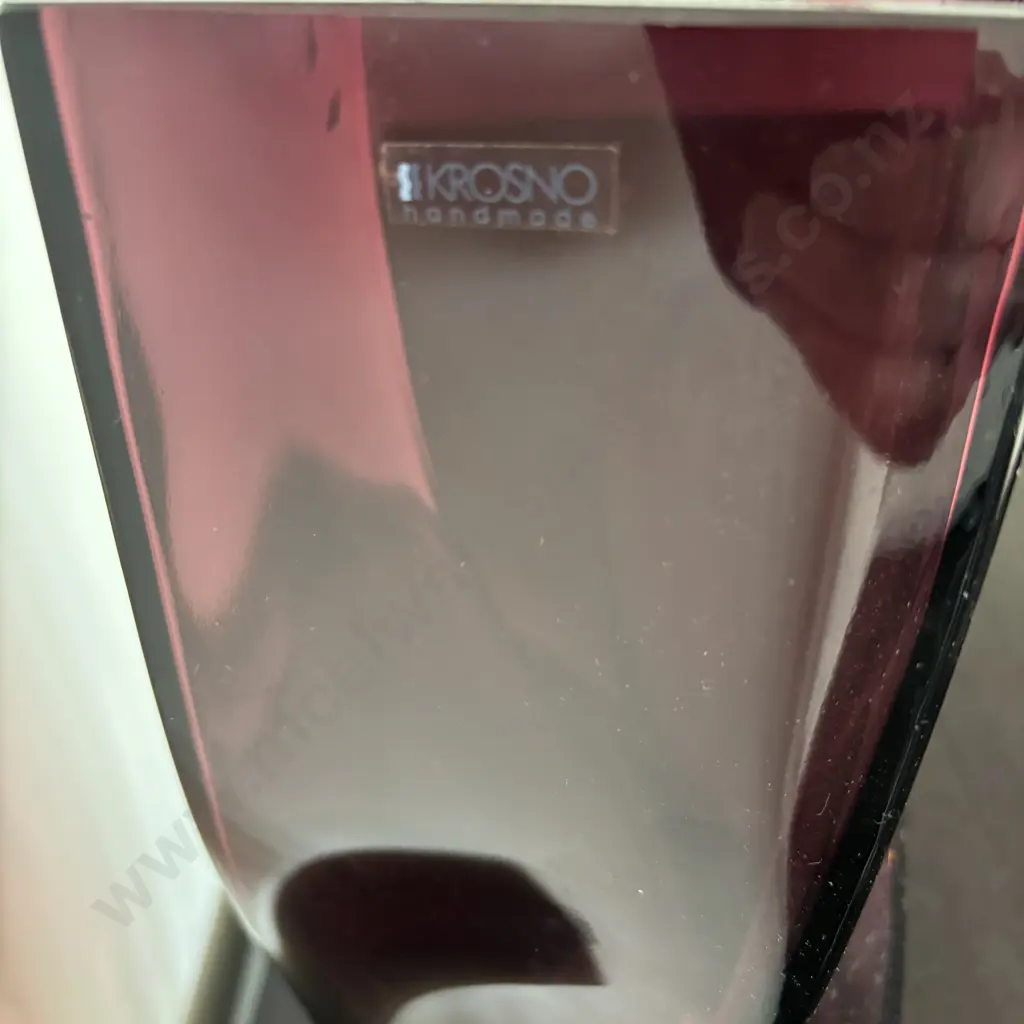 Kronsno Polish Amethyst Twisted Clear Base Vase H39cm Image 1++