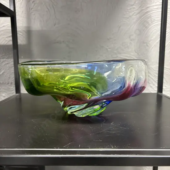 Art Glass Bowl Dia 27cm H11.5cm