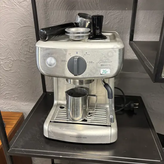 Sunbeam Mini Barista EM4300 Coffee Machine with accessories