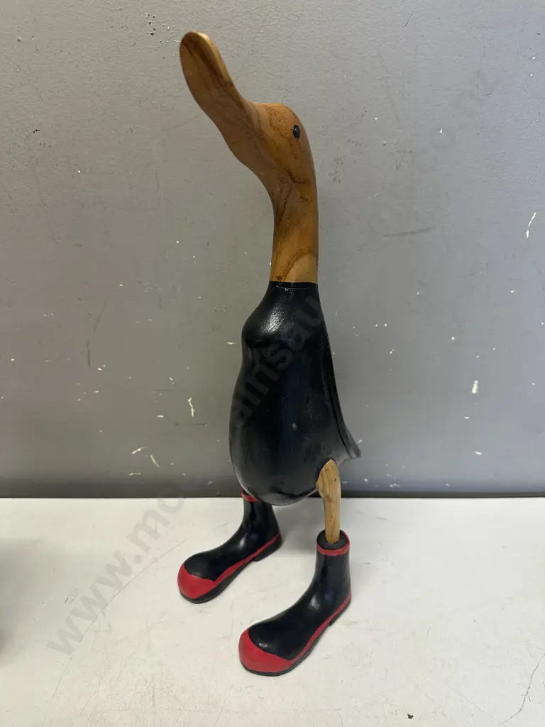 Wooden Duck In Gumboots H42cm. Image 1++